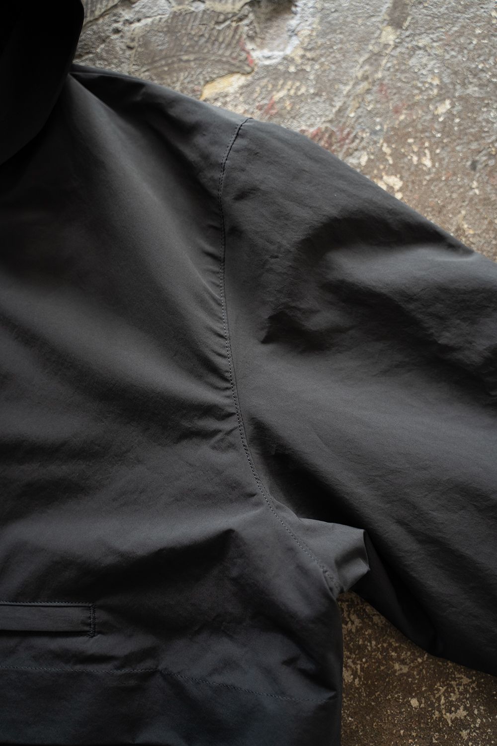 【ラスト1点】【24AW】撥水ポリエステルスタンドカラーブルゾン(INK BLACK)