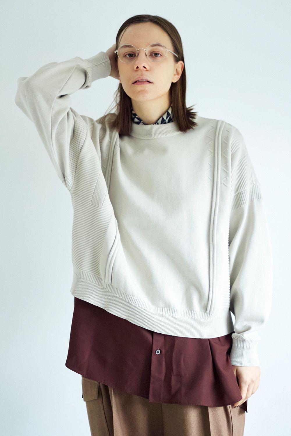 YASHIKI - 【ラスト1点】【22AW】Seijaku Knit(PEARL GRAY) | Salty