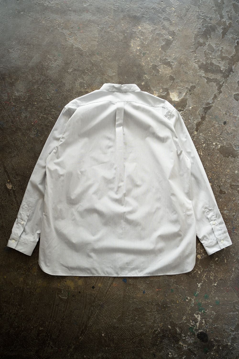 【25AW】ブロードレギュラーカラーシャツ(GRAY STRIPE)