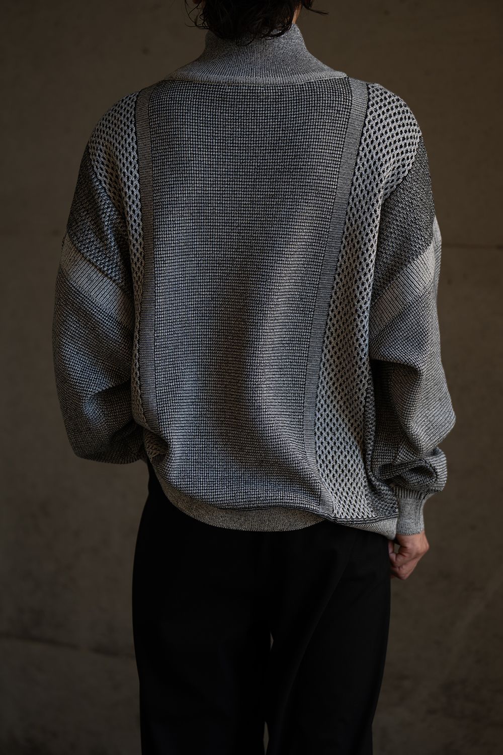 【26AW】Karita Half Zip Knit(MIX GRAY)