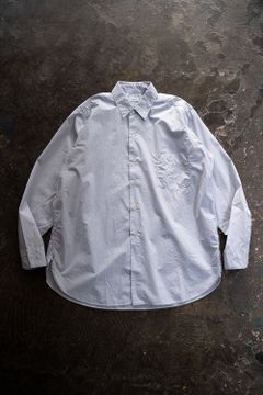 【ラスト1点】スビンコットンタイプライターレギュラーカラーシャツ(HAIRLINE STRIPE)