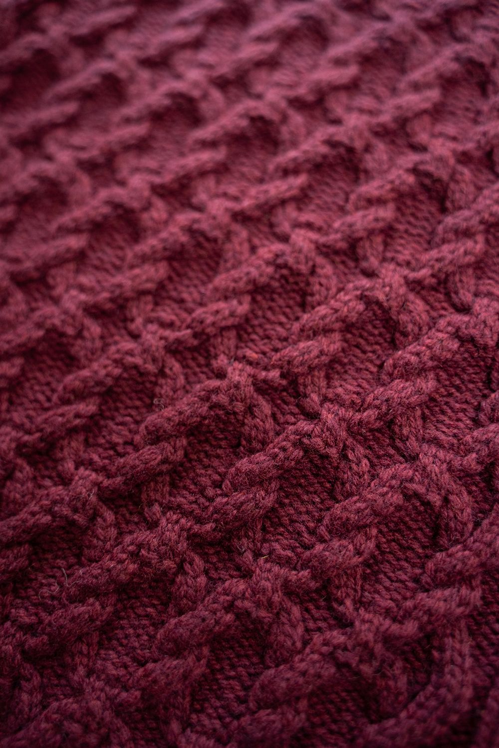 【ラスト1点】Banka Curl High Neck Knit(BURGUNDY)