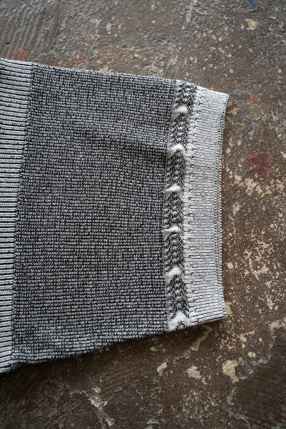 【ラスト1点】【25SS】Fumon Henley Knit(MIX GRAY)