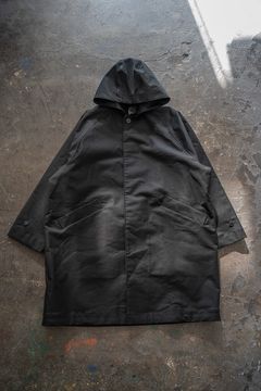 【23AW】モールスキンフード脱着コート(BLACK)