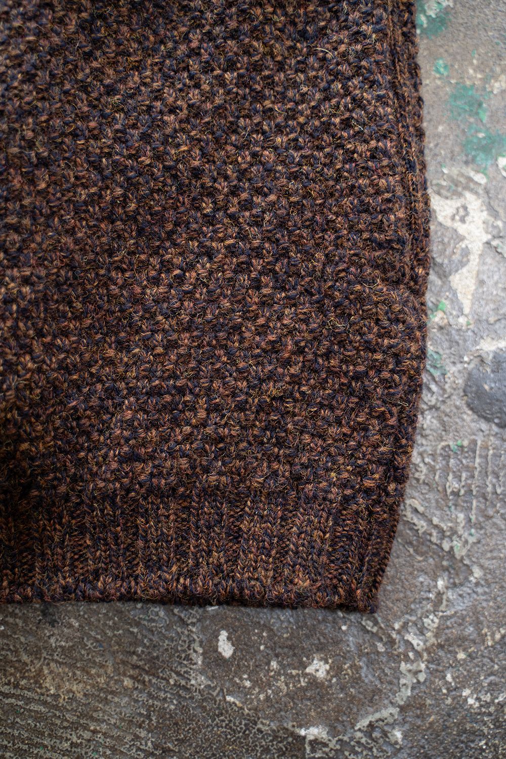 【25AW】5Gニットジップブルゾン(MELANGE BROWN)