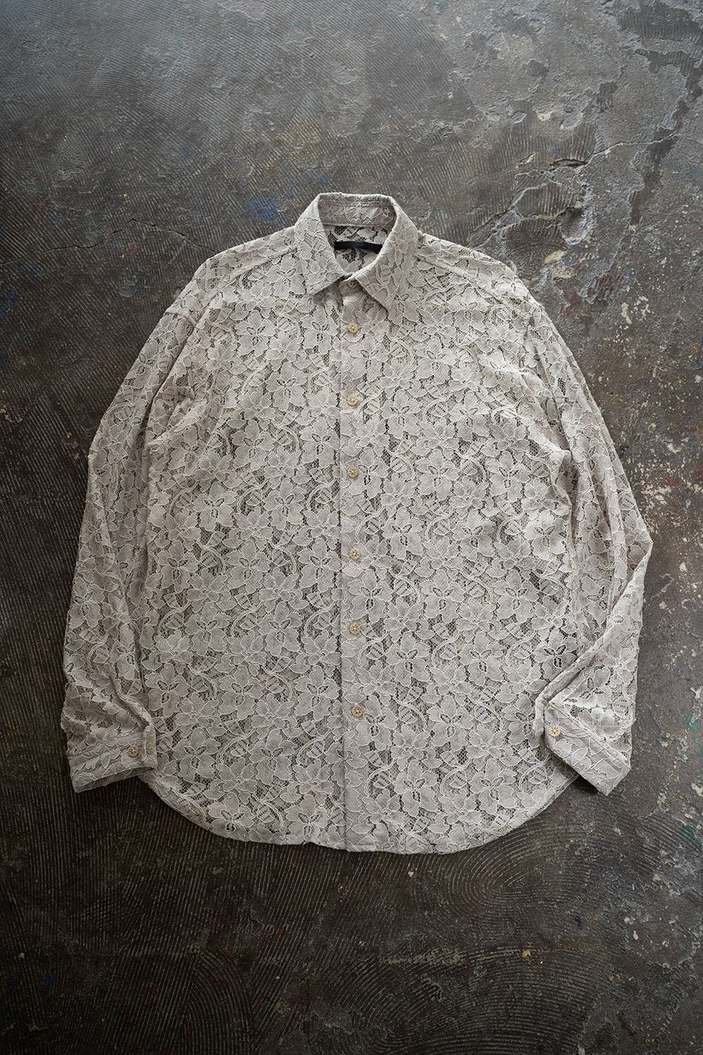 juha - 【ラスト1点】【23SS】Flower Lace L/S Shirt/フラワーレース