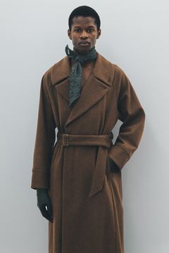 【25AW】Belted Over Coat/ベルテッドオーバーコート(BROWN)
