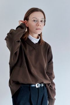 【ラスト1点】【24AW】Ryoshu V Neck Knit(BROWN)