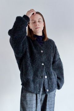 【ラスト1点】【24AW】Akane Mohair Cardigan(BLACK)