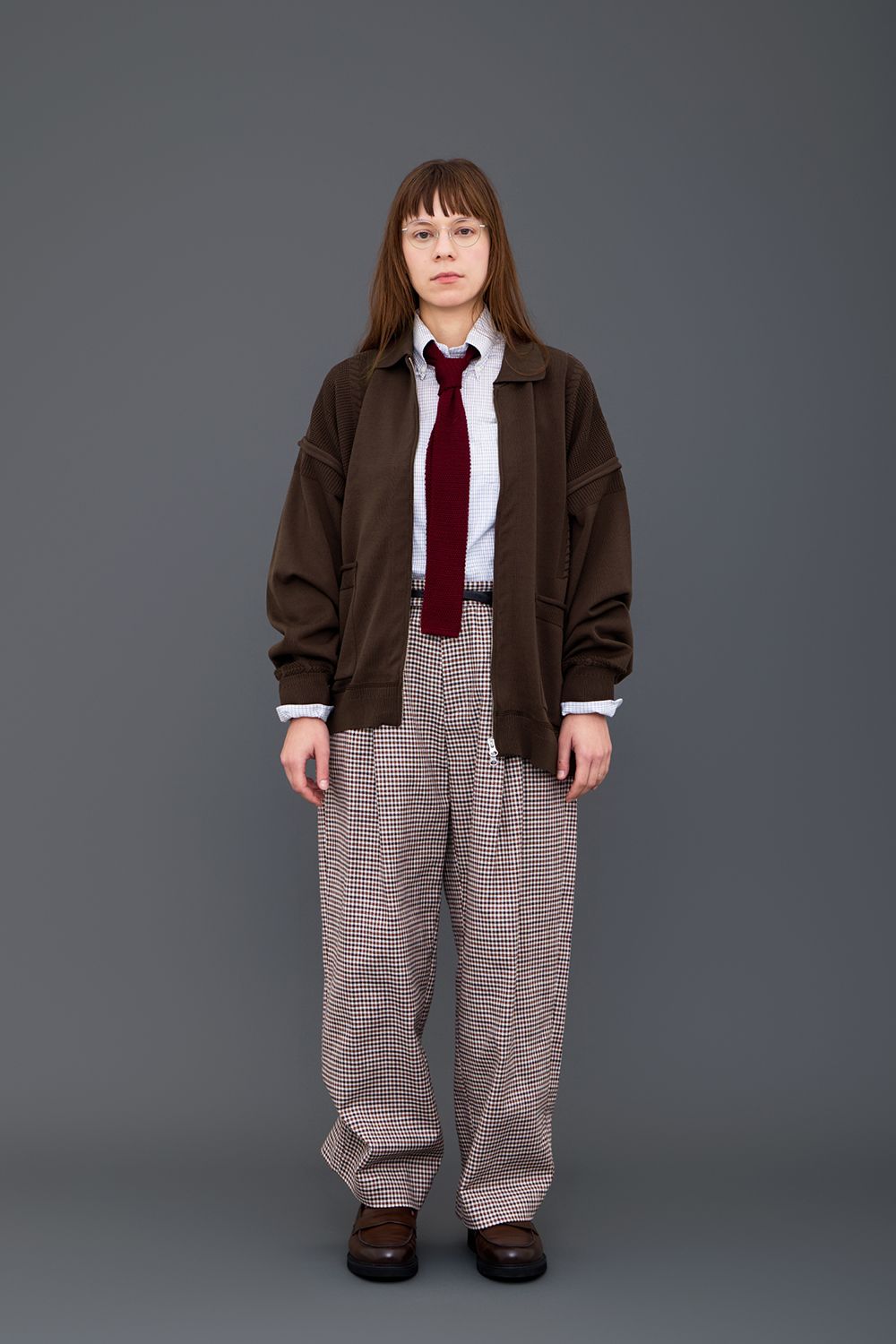 【26AW】Akiyo Zip Cardigan(BROWN)