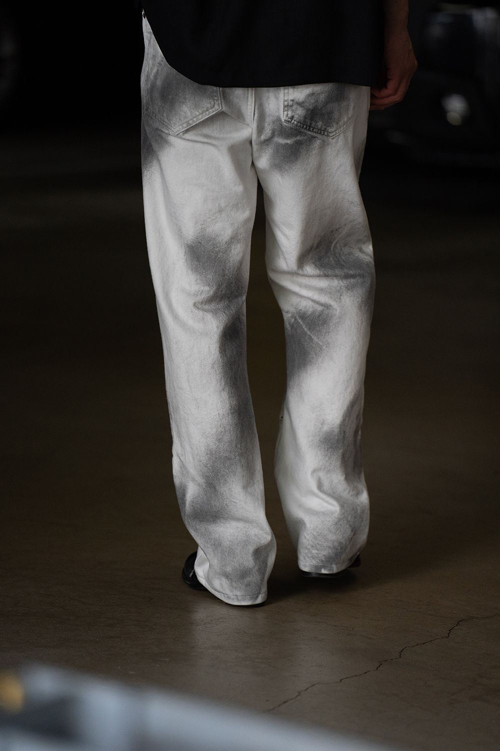 【ラスト1点】【25SS】Spray Work Denim Pants/スプレーワークデニムパンツ(WHITE×BLACK)