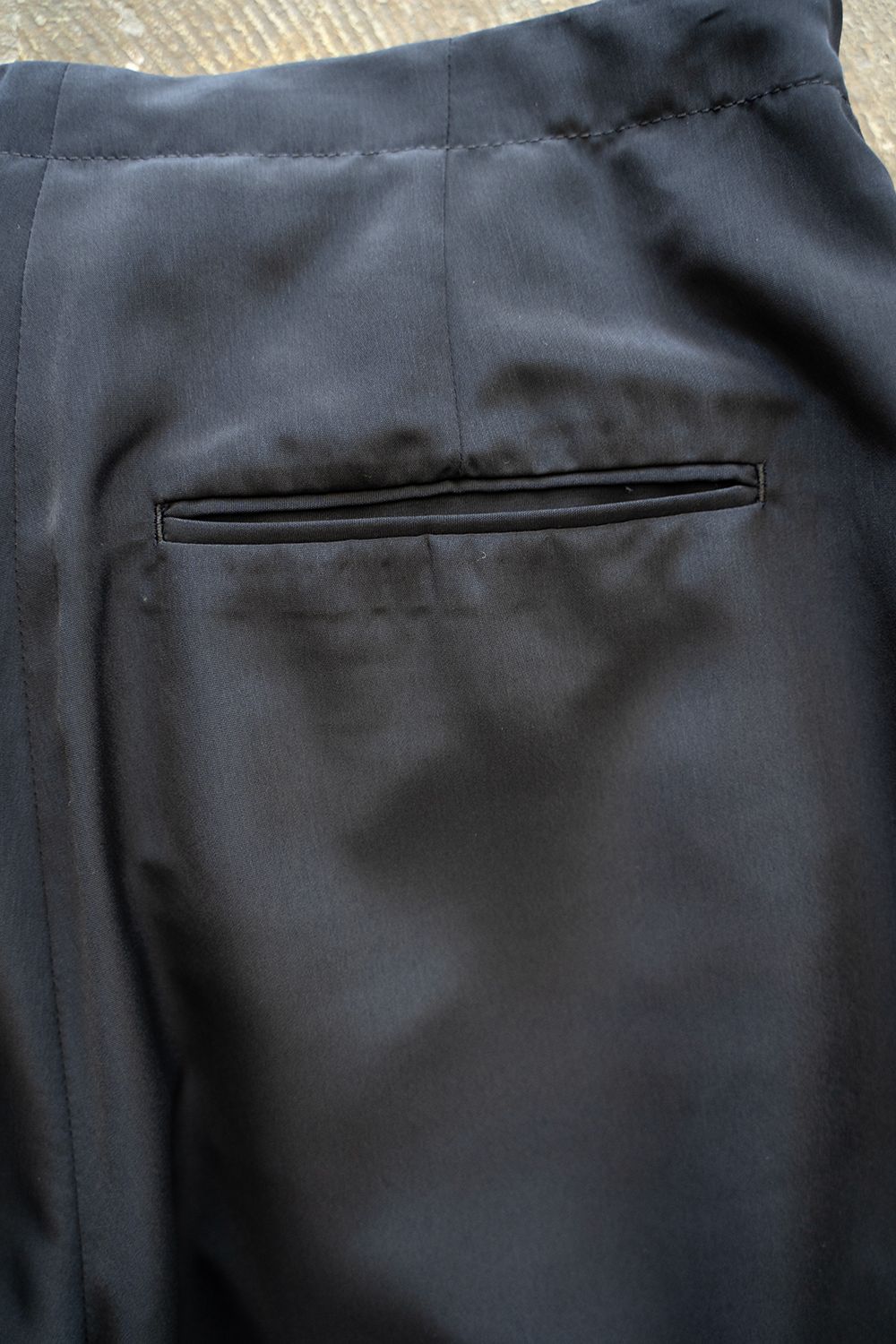 【ラスト1点】【24SS】Peached PE Gathered Pants/ピーチ加工ポリエステルギャザードパンツ(NAVY)
