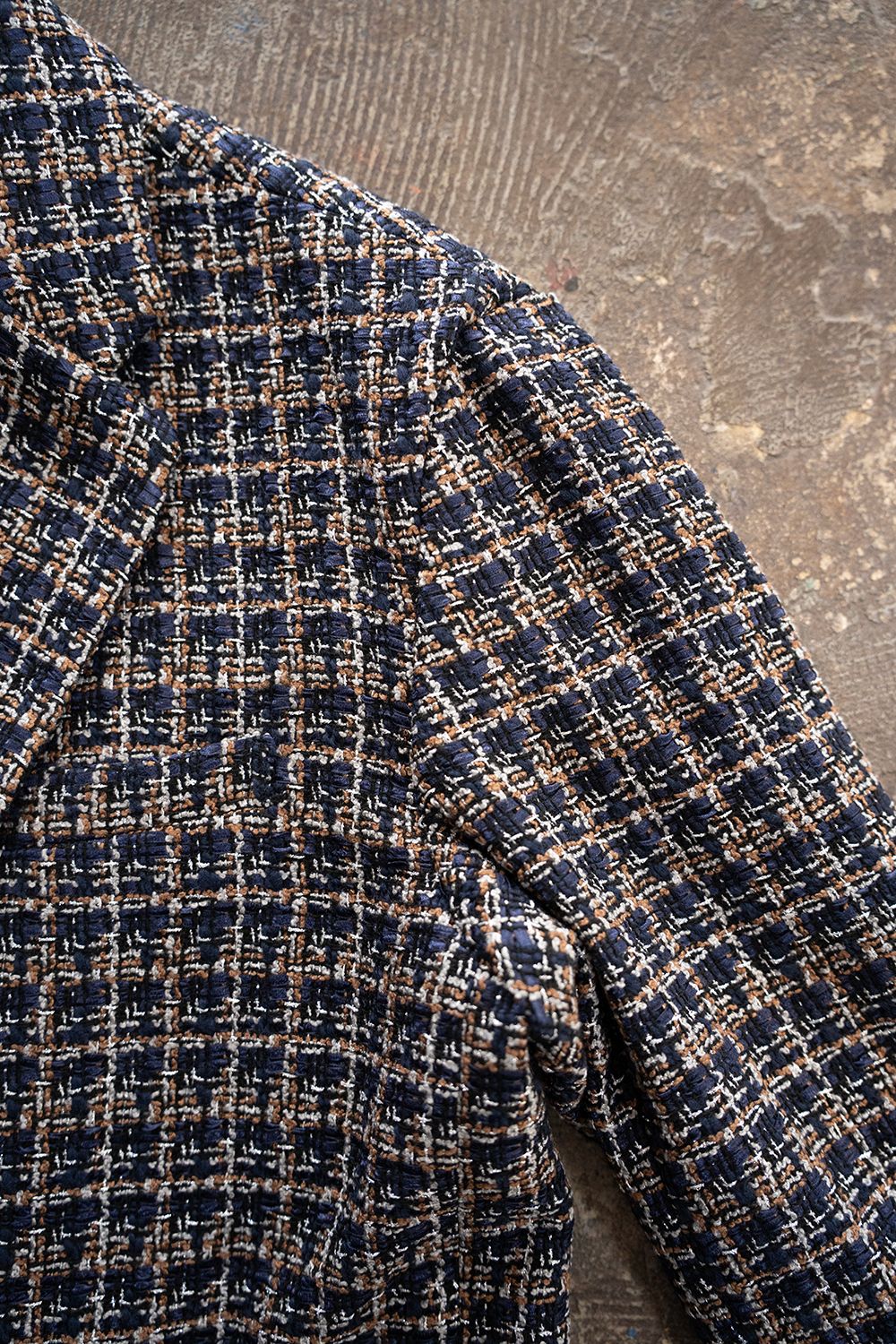 【ラスト1点】【26SS】Summer Tweed Tailored Jacket/サマーツイードテーラードジャケットジャケット(NAVY)