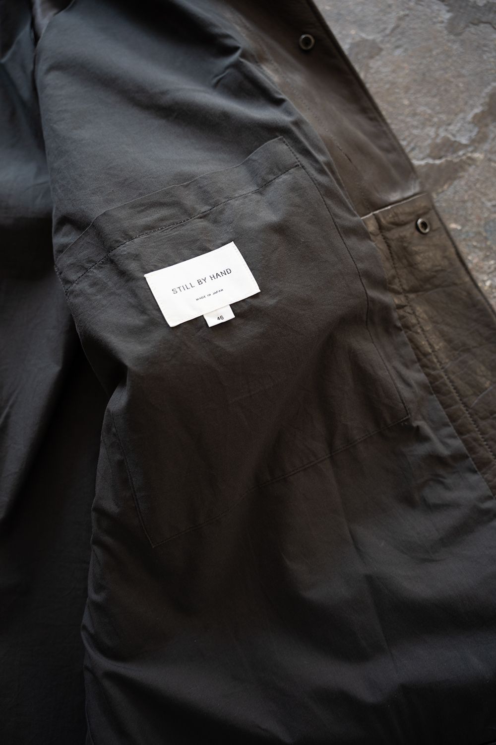 【26AW】カウレザーハーフコート(BROWN CHARCOAL)