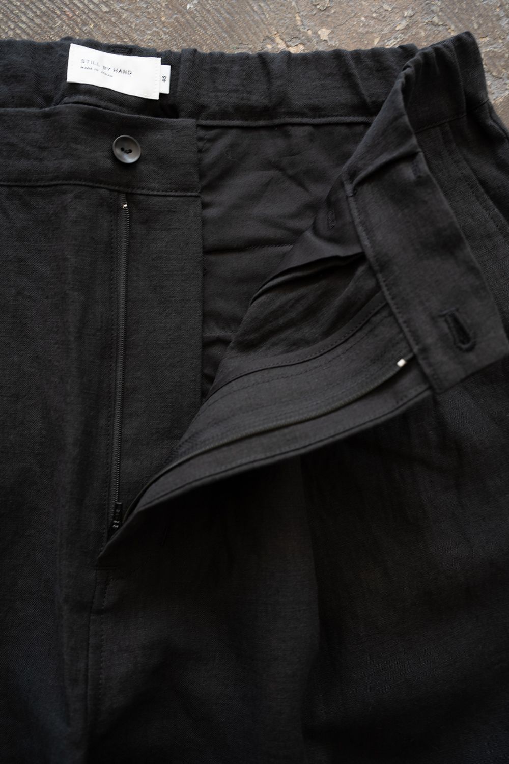 【26SS】リネン2タックワイドイージーパンツ(BLACK)