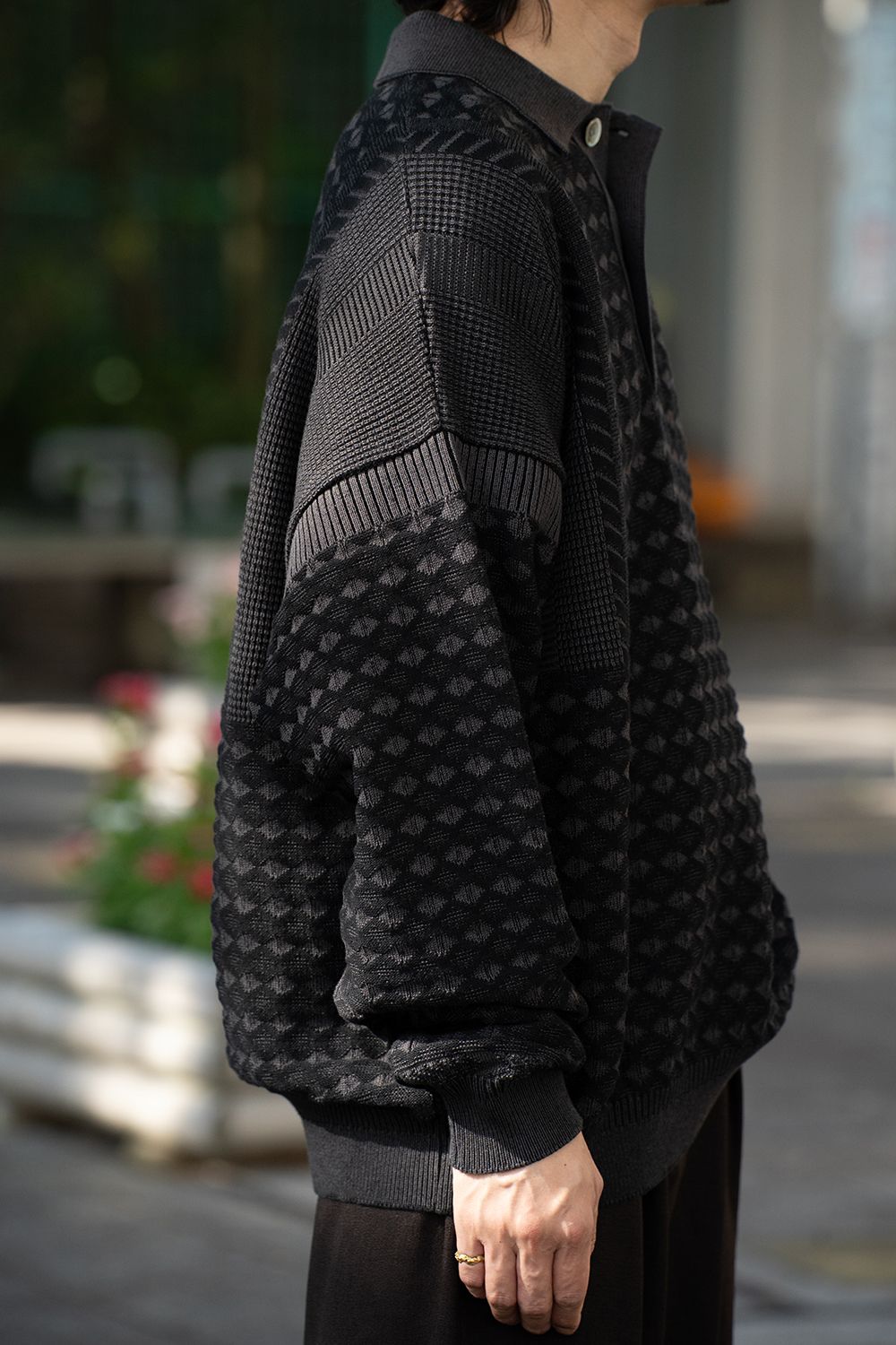 【25AW】Rikka Knit Polo(BLACK)