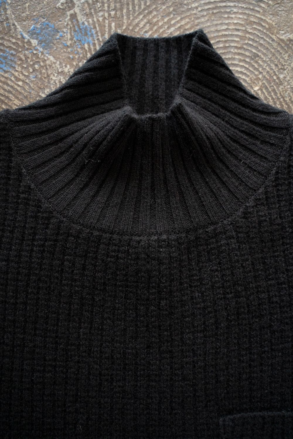 【ラスト1点】【25AW】ウール×シルクハイネックニット(BLACK)