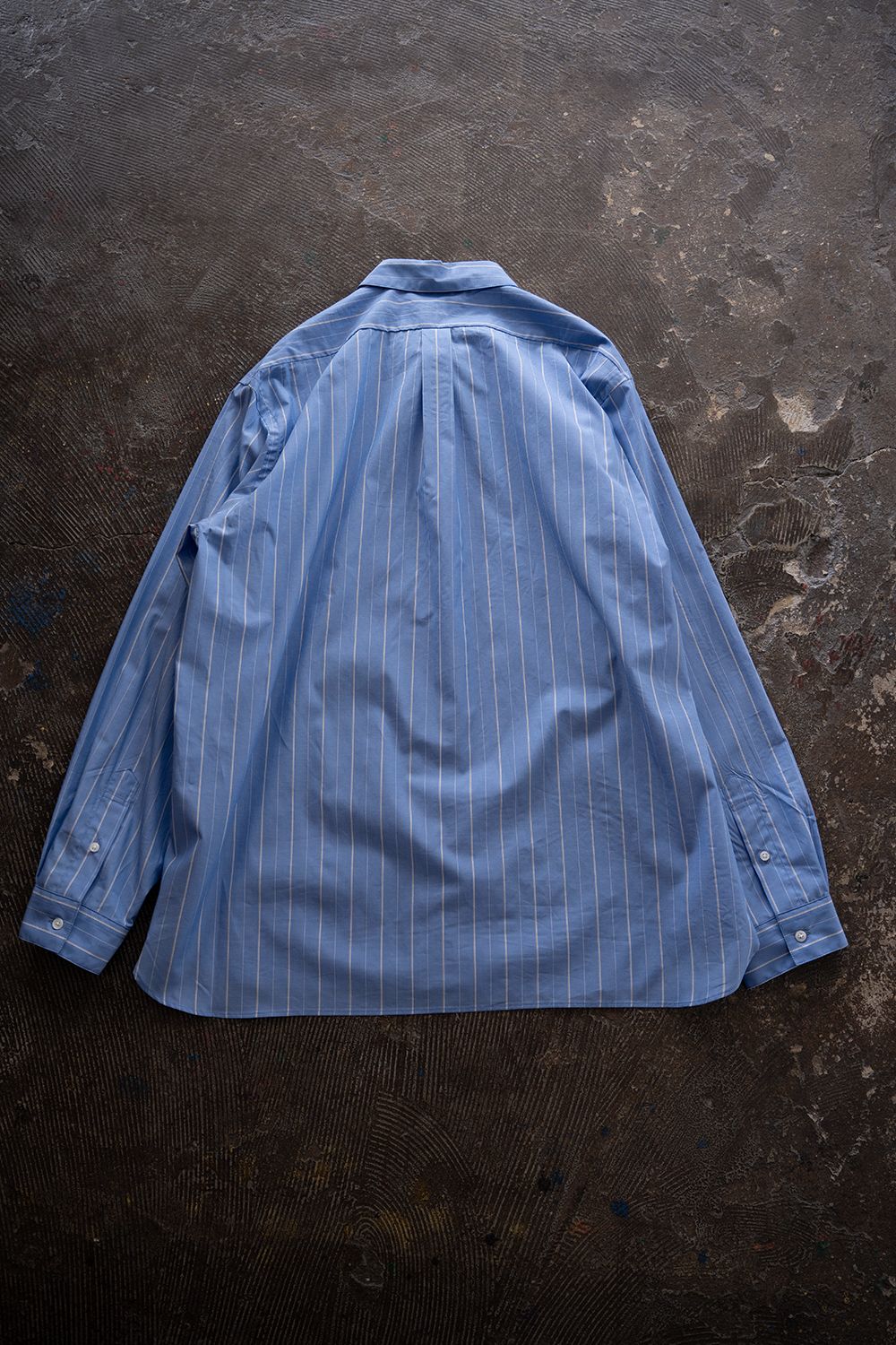 【26SS】ブロードレギュラーカラーシャツ(BLUE STRIPE)