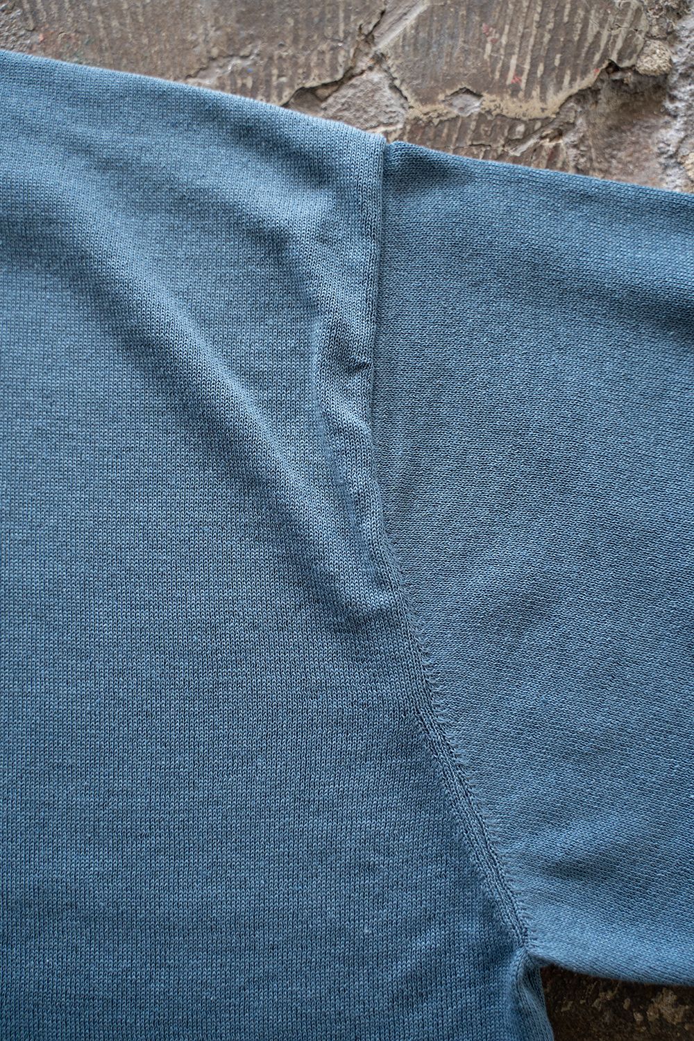 【ラスト1点】【24SS】綿×ポリエステル×リネン12Gニットカーディガン(DUSTY BLUE)