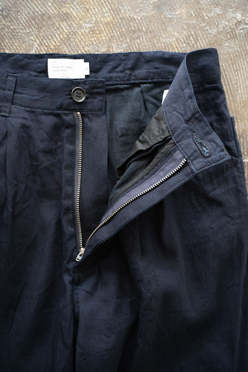 【ラスト1点】【25SS】5.5ozデニムワンタックパンツ(BLACK NAVY)