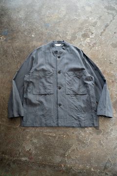 【ラスト1点】【22SS】ラミー×キュプラシャツジャケット(GRAY STRIPE)