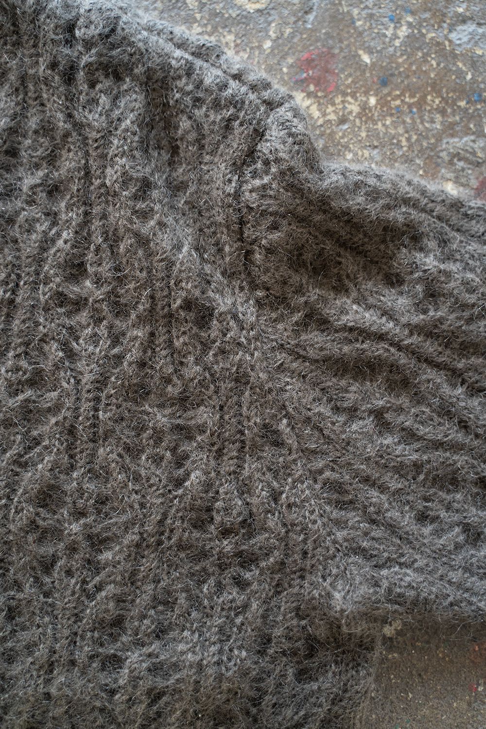 【ラスト1点】【24AW】Melt Cardigan/メルトカーディガン(FAWN)