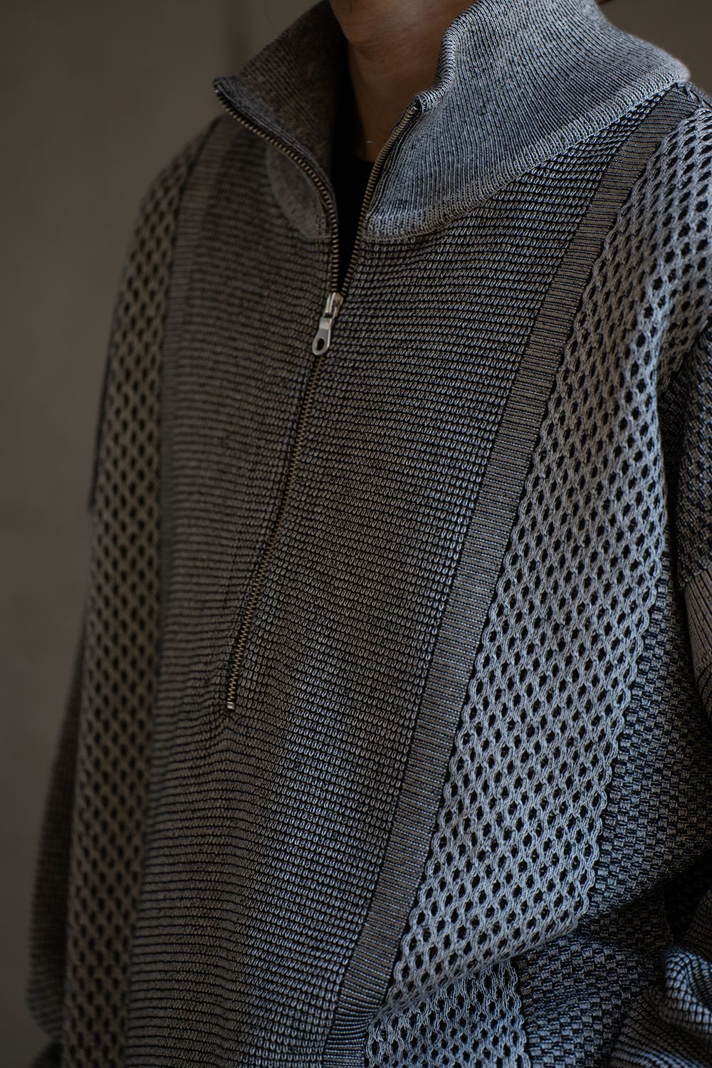 【26AW】Karita Half Zip Knit(MIX GRAY)