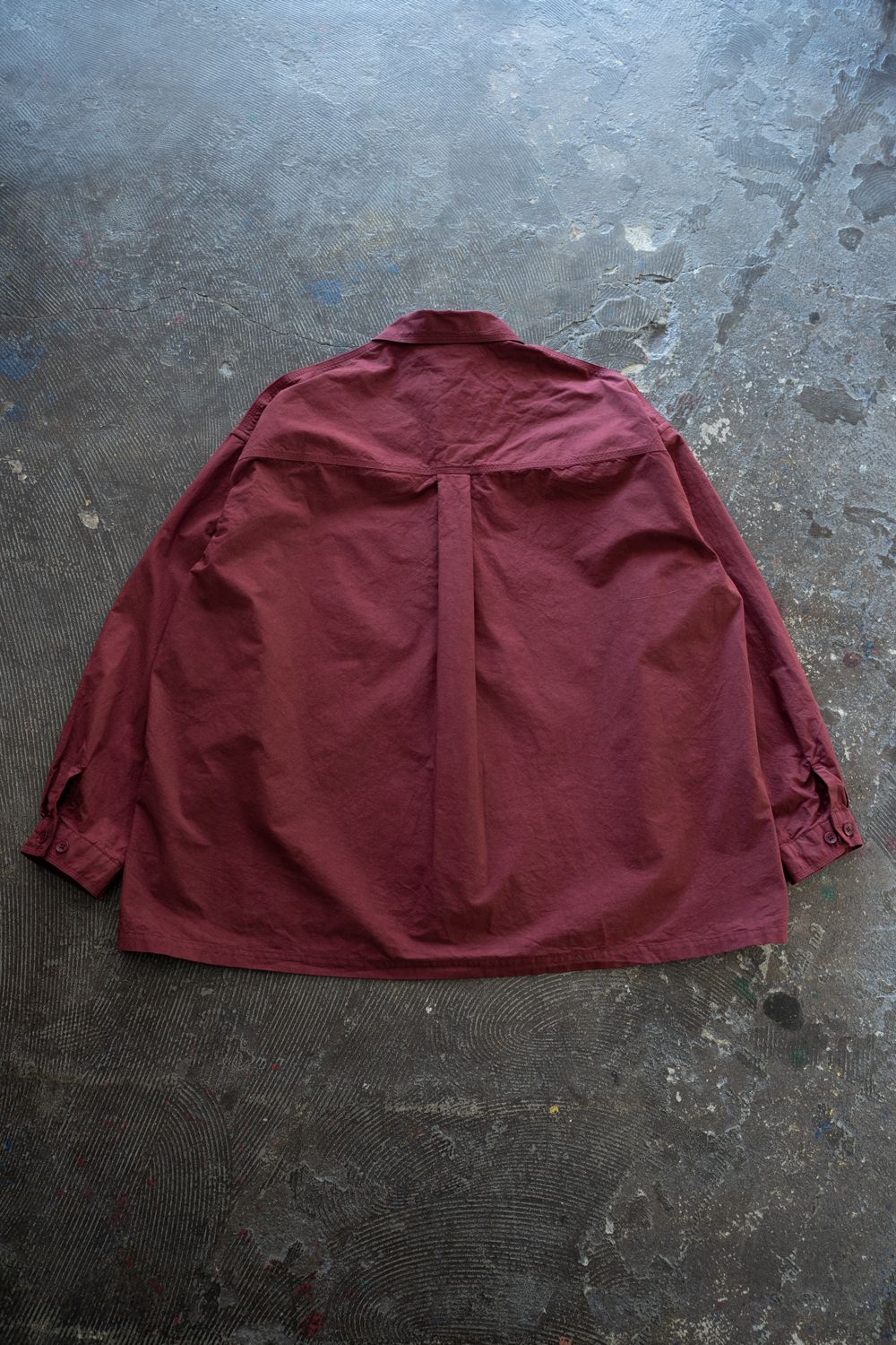 【ラスト1点】【25AW】ガーメントダイダンプシャツ(BORDEAUX)