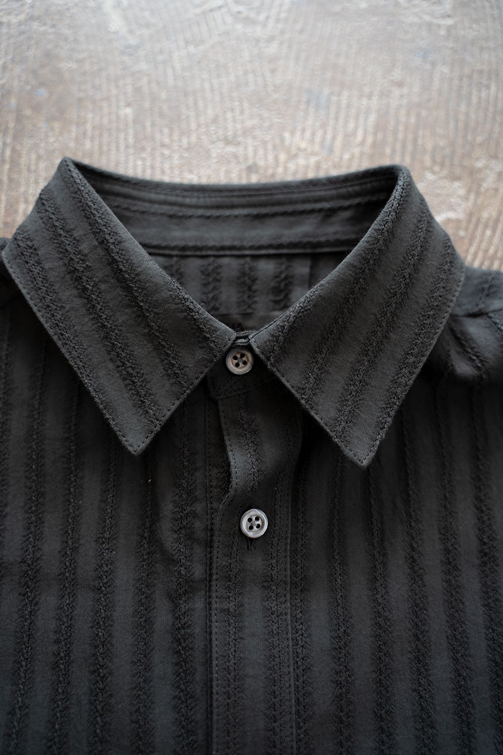 juha - 【ラスト1点】【21SS】Leno Cloth Stripe Over Shirt/レノ