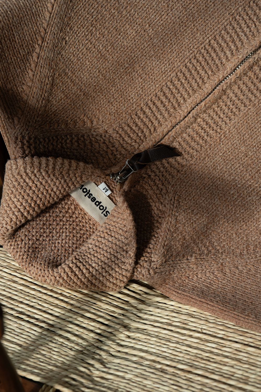 【Sサイズ】Cotton/Papar/Wool HAND KNITTING cowichan sweater(KAKISHIBU)
