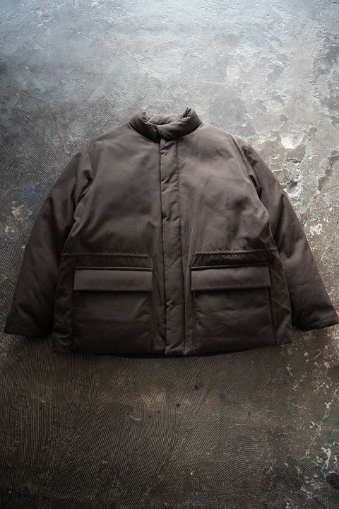【25AW】強撚ナイロンダウンブルゾン(BROWN)