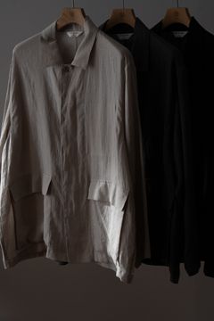 【26SS】リネンミニマルカバーオールジャケット(TAUPE)