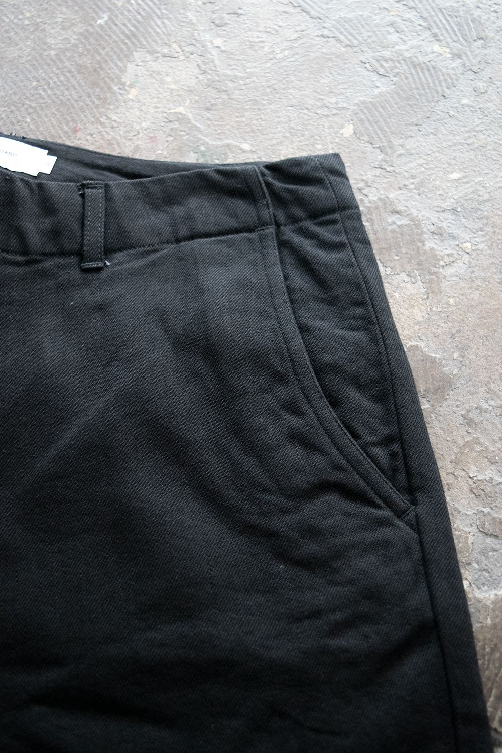 【ラスト1点】ウール混シンチバックバギーデニム(BLACK)