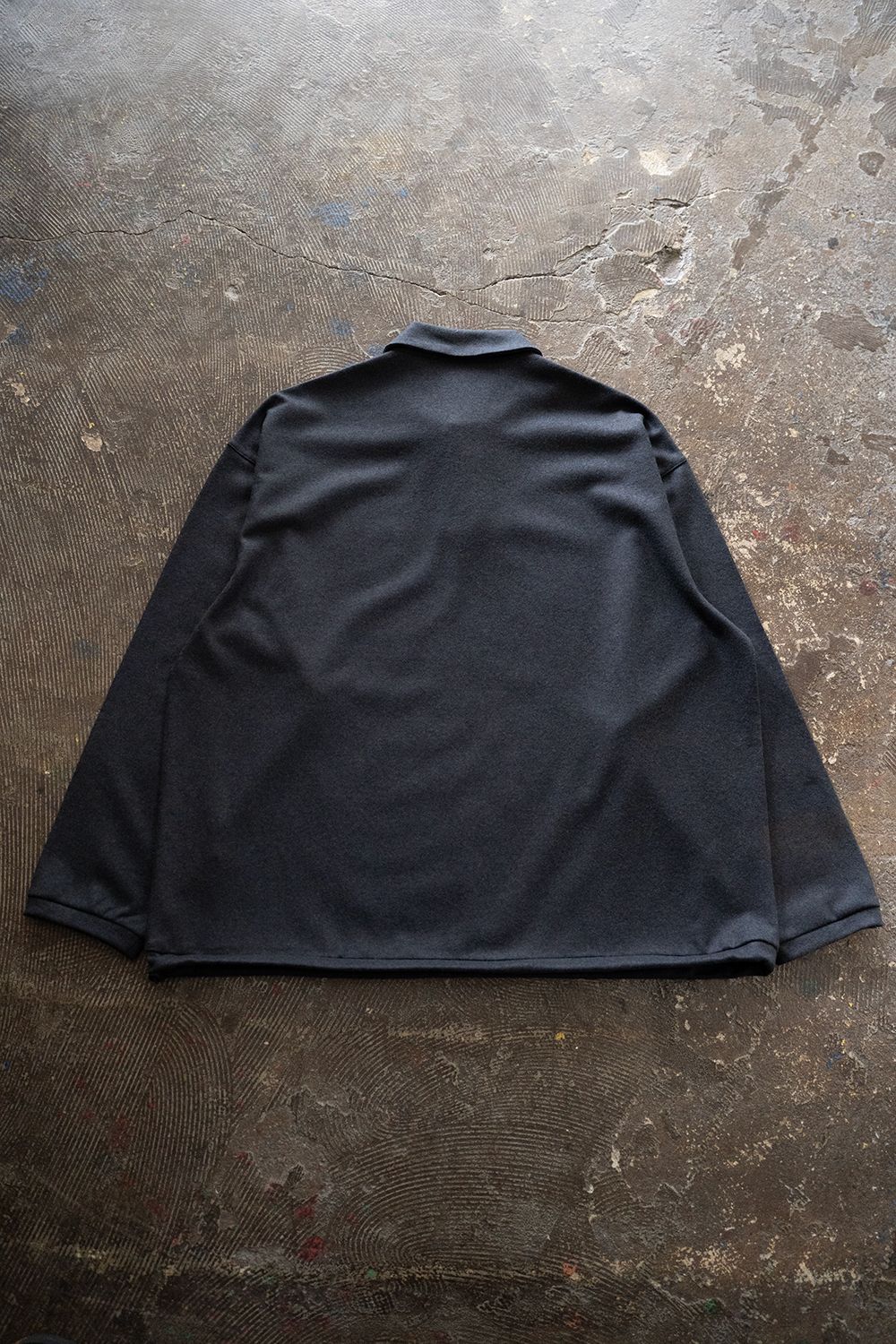 【25AW】ウール×シルクプルオーバー(NAVY)