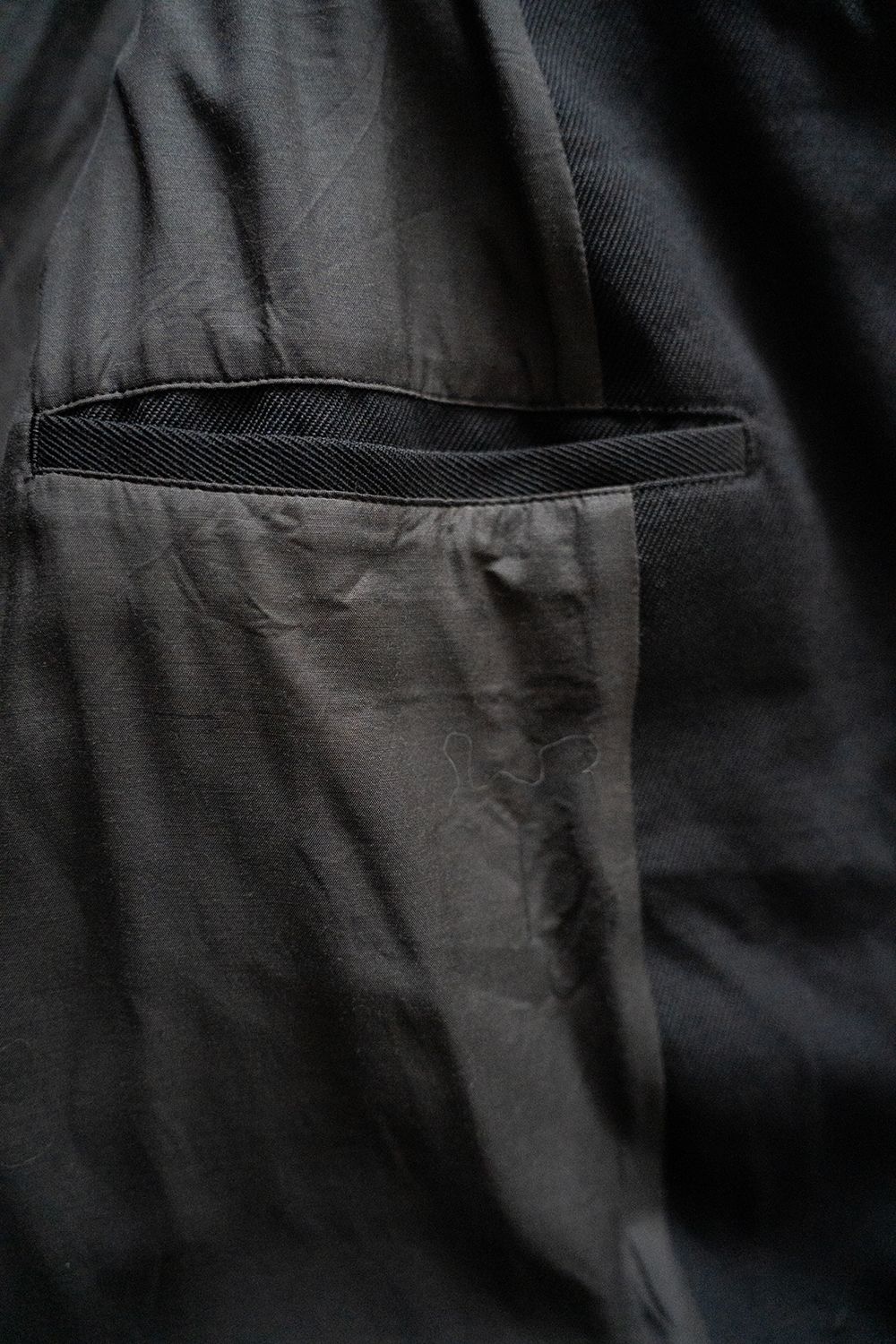 【25AW】ウールサージカバーオール(BLACK)