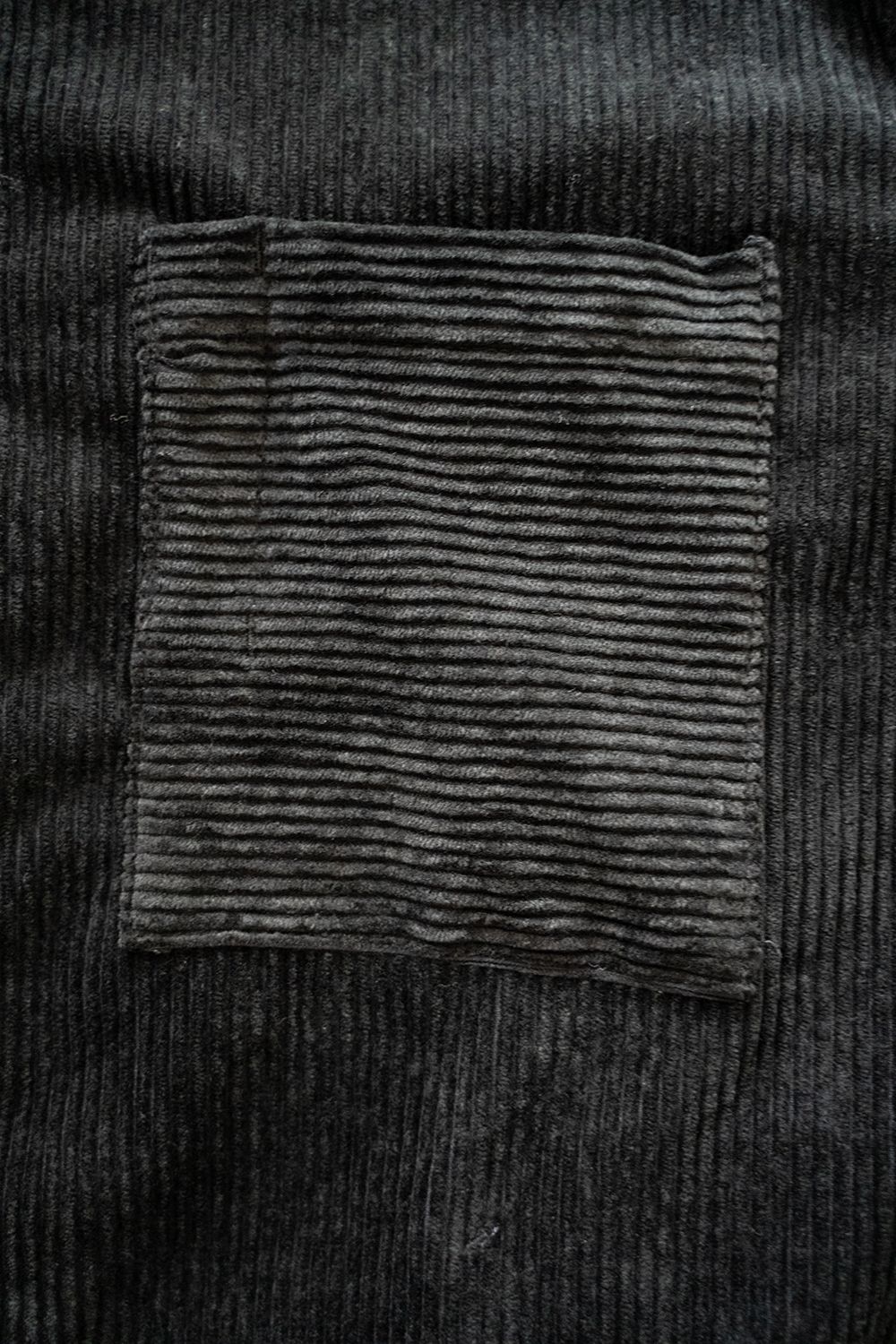 【23AW】綿×レーヨンコーデュロイシャツジャケット(BLACK)