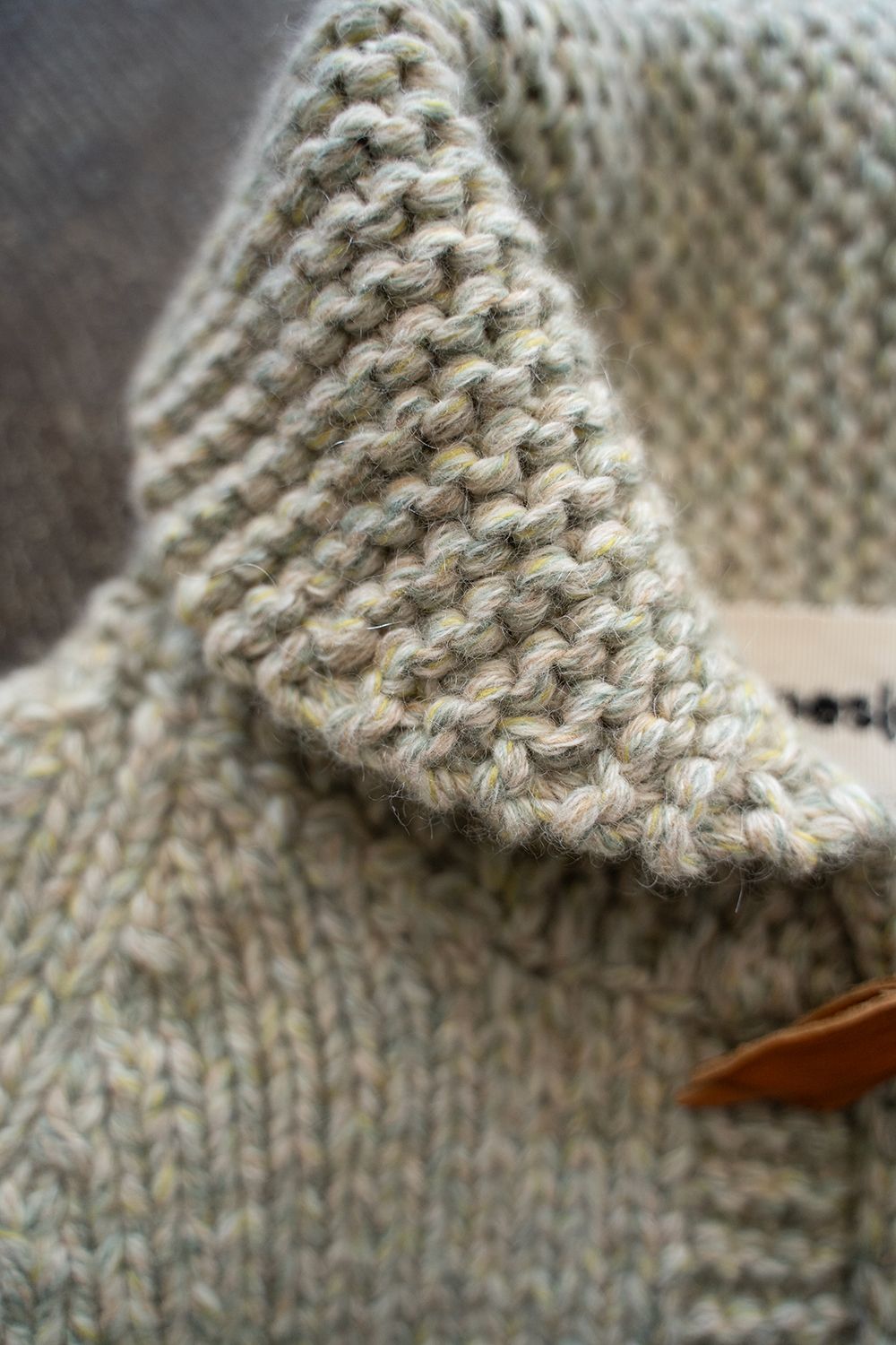 【ラスト1点】yak/lambs multi ply HAND KNITTING cowichan sweater(MINT)