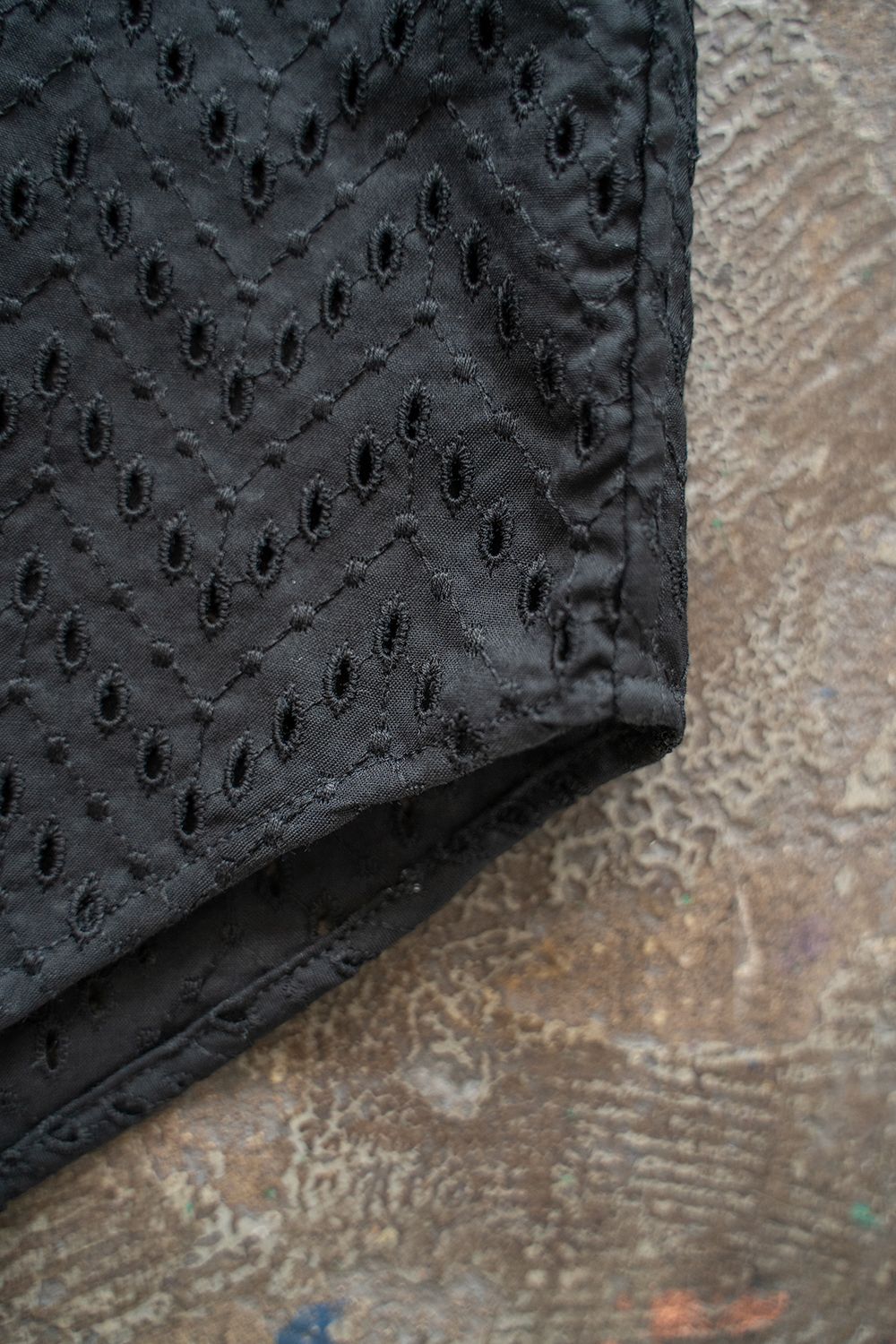 【ラスト1点】【24SS】Lawn Lace Shirt/ローンレースシャツ(BLACK)