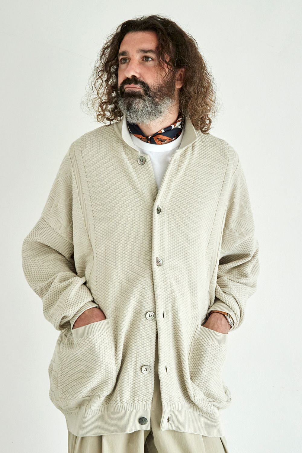 YASHIKI - 【ラスト1点】【22SS】Hoshikuzu Collar Cardigan(PEARL