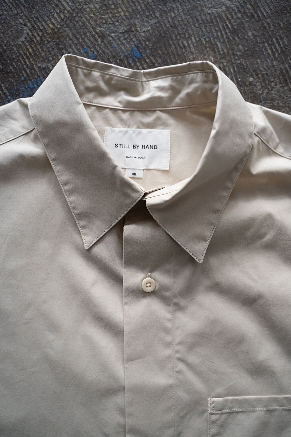 【ラスト1点】【25SS】コットンシルク半袖シャツ(LIGHT BEIGE)