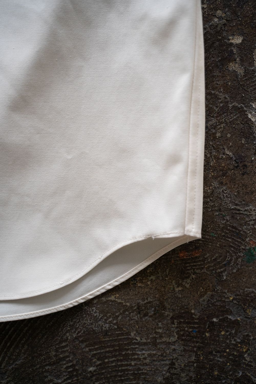 【ラスト1点】【25SS】強撚コットン×ポリエステルシャツブルゾン(OFF WHITE)