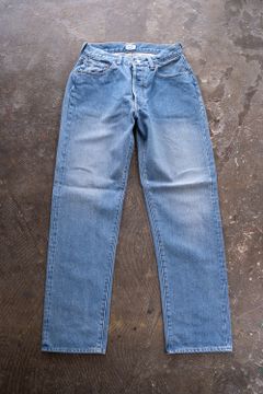 【ラスト1点】本藍スビンコットン13.5ozストレートデニム(MIDIUM BLUE)