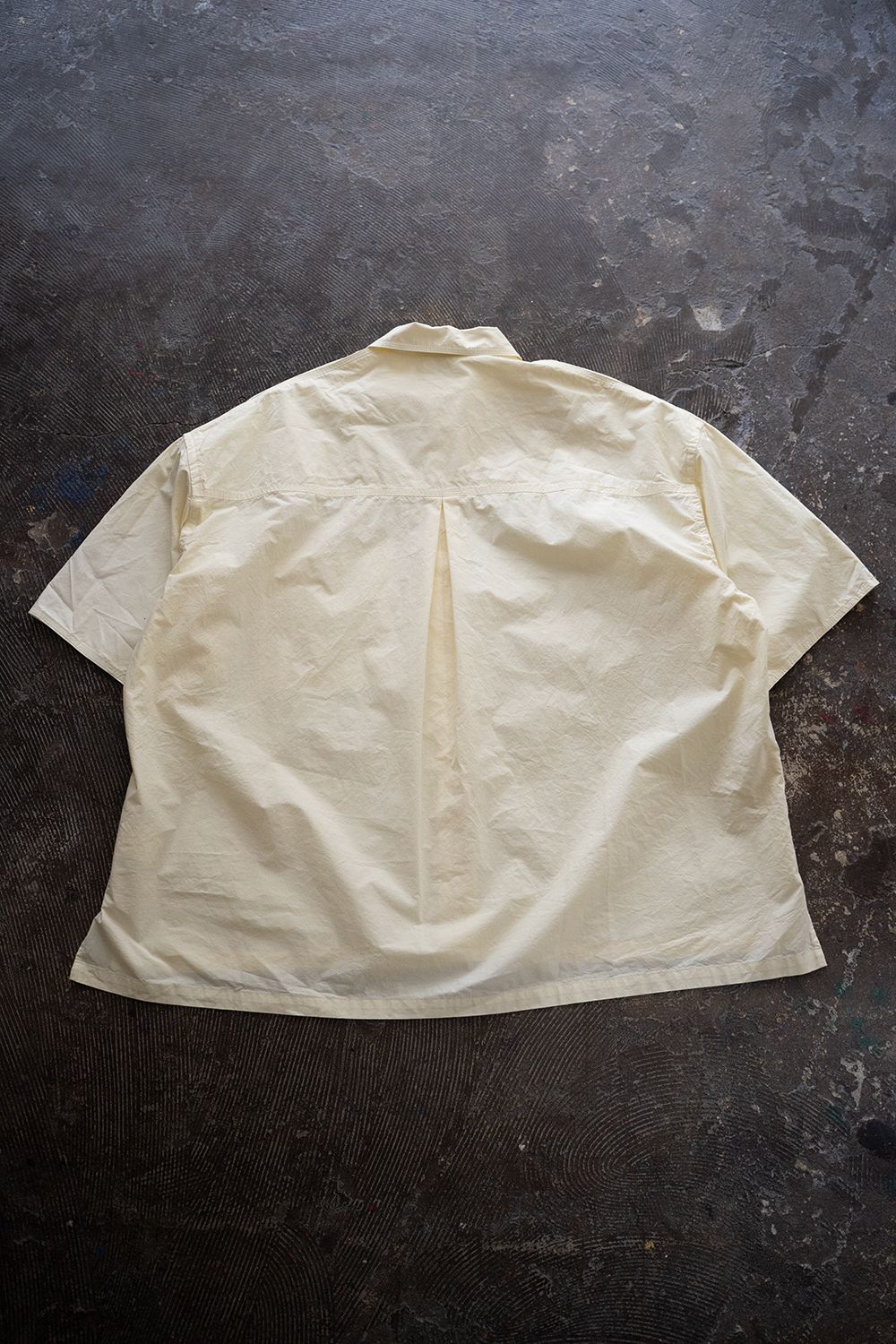 【ラスト1点】【25SS】タイプライター半袖オーバーシャツ(LIGHT YELLOW)