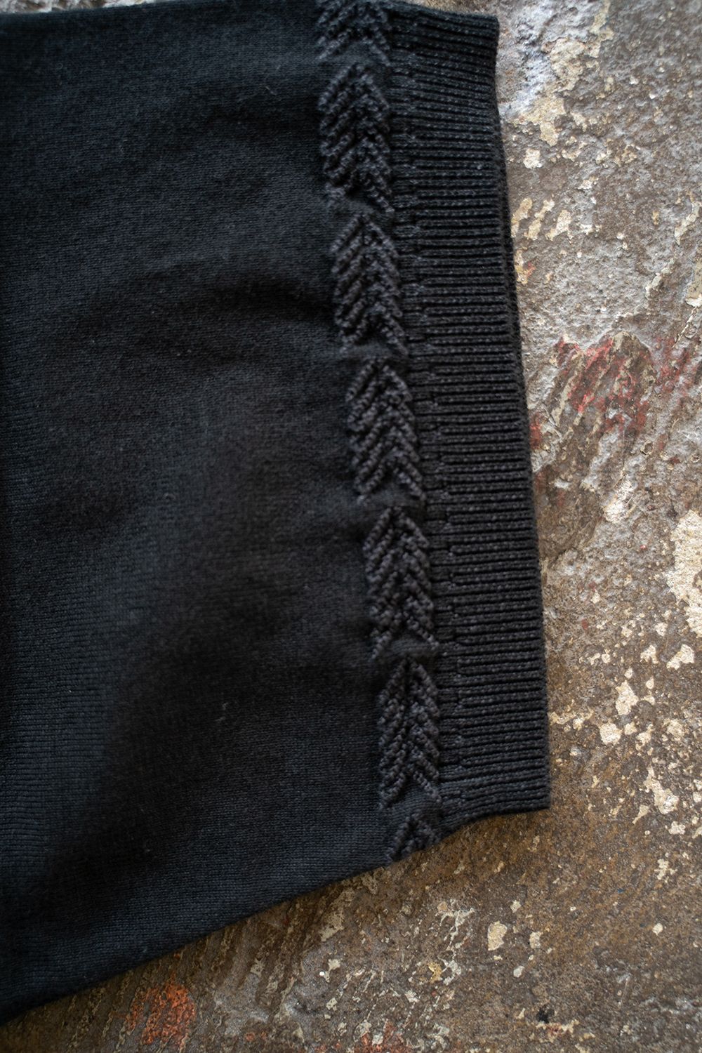 YASHIKI - 【ラスト1点】【24SS】Hazakura Knit Polo(BLACK) | Salty YASHIKI - 【ラスト1点】【24SS】Hazakura Knit Polo(BLACK) | Salty