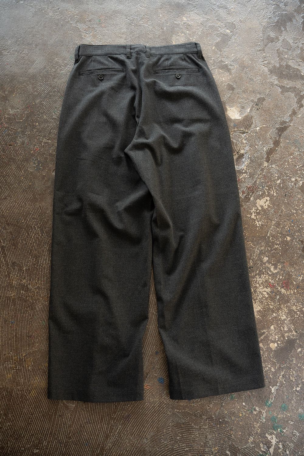 【26AW】2-Tack Wide Slacks/2タックワイドスラックス(CHARCOAL)