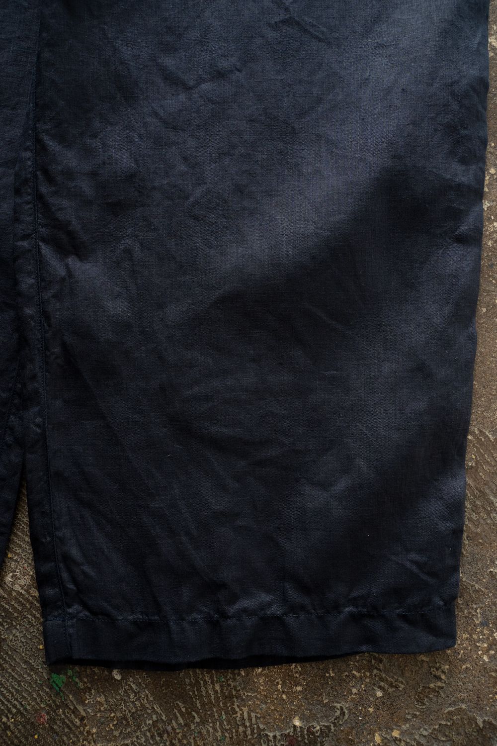 大麻ワイドパンツ(濃紺)