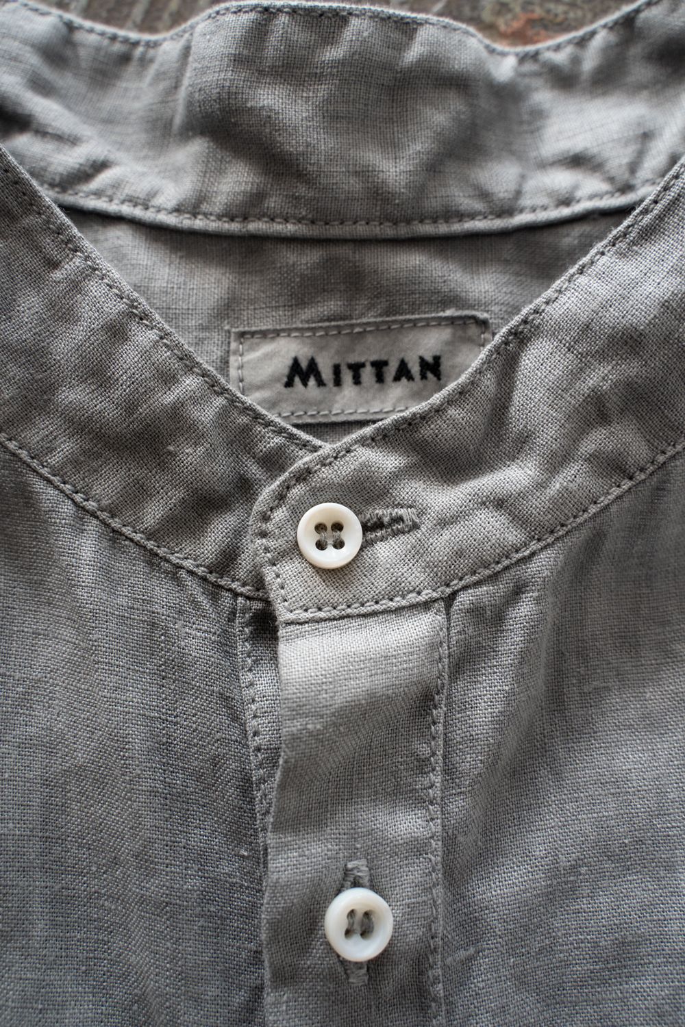 大麻シャツ 3(薄炭)