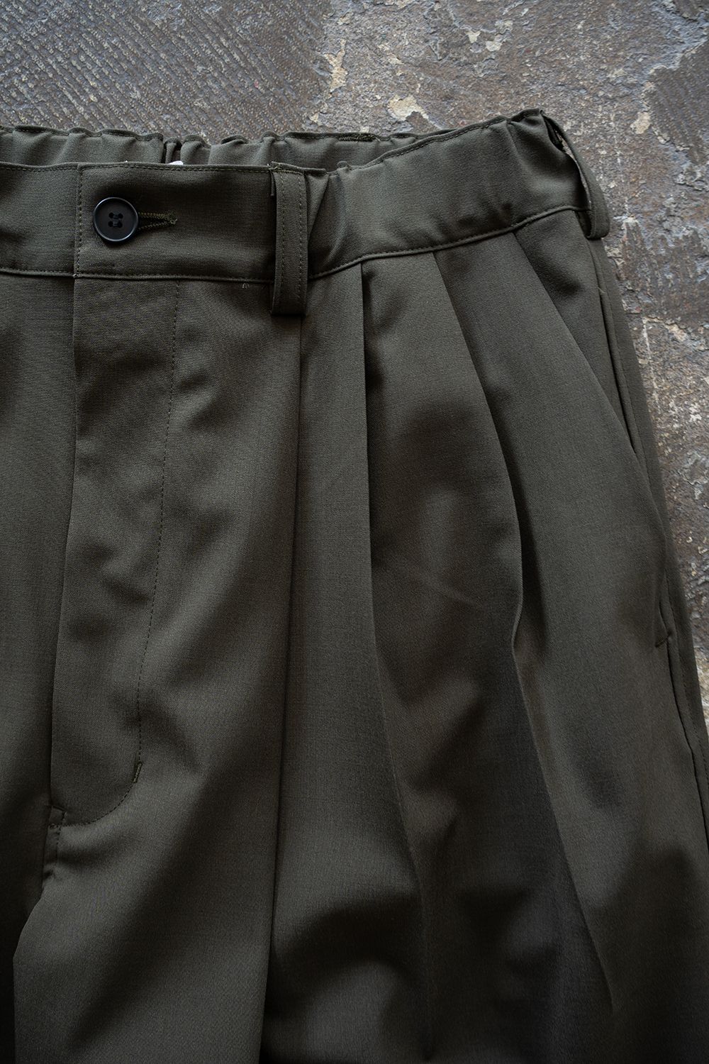 【26SS】Summer Wool 3 Pleat Pants(KHAKI)
