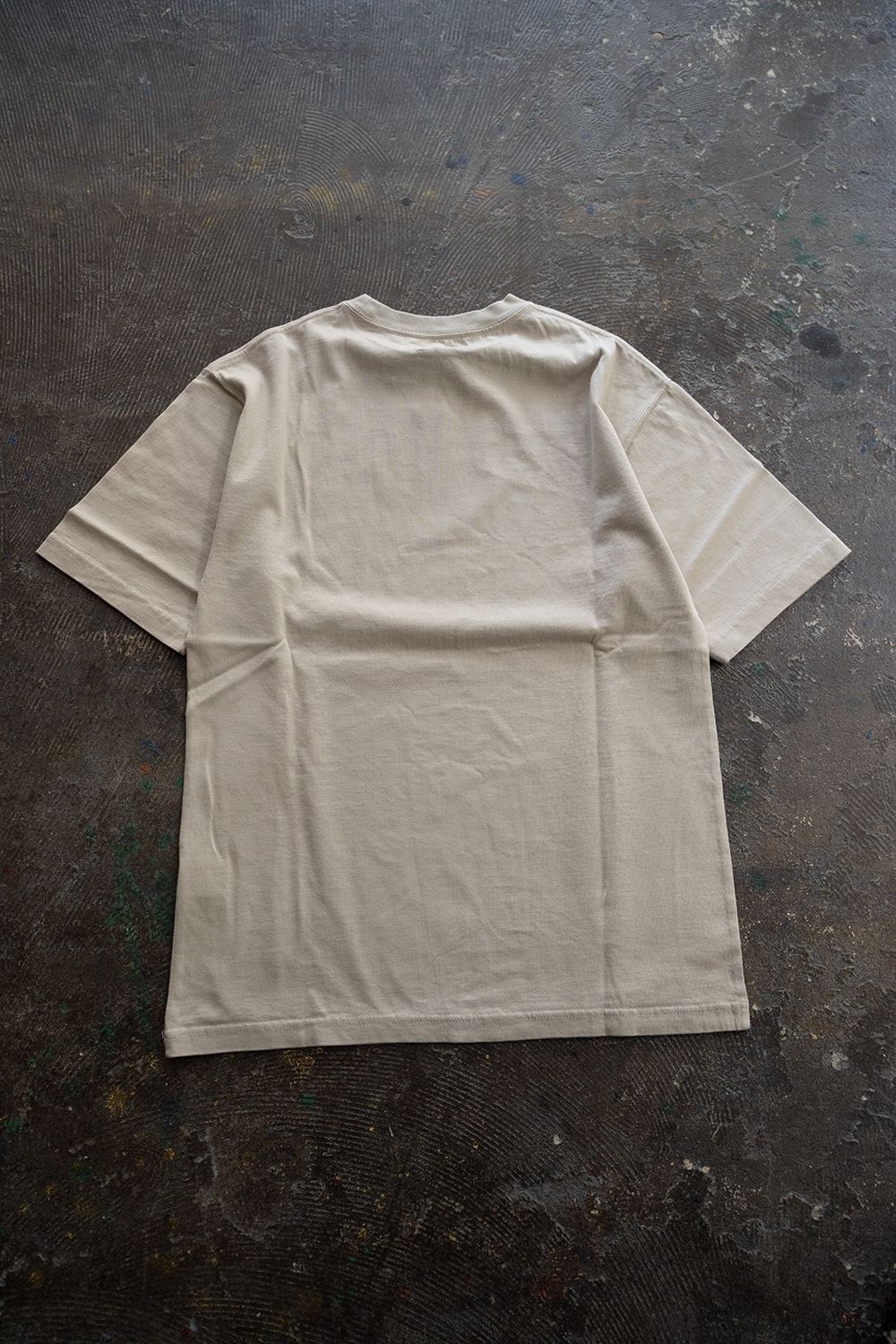【ラスト1点】スビンコットン30/2吊り天竺半袖T(LIGHT BEIGE)