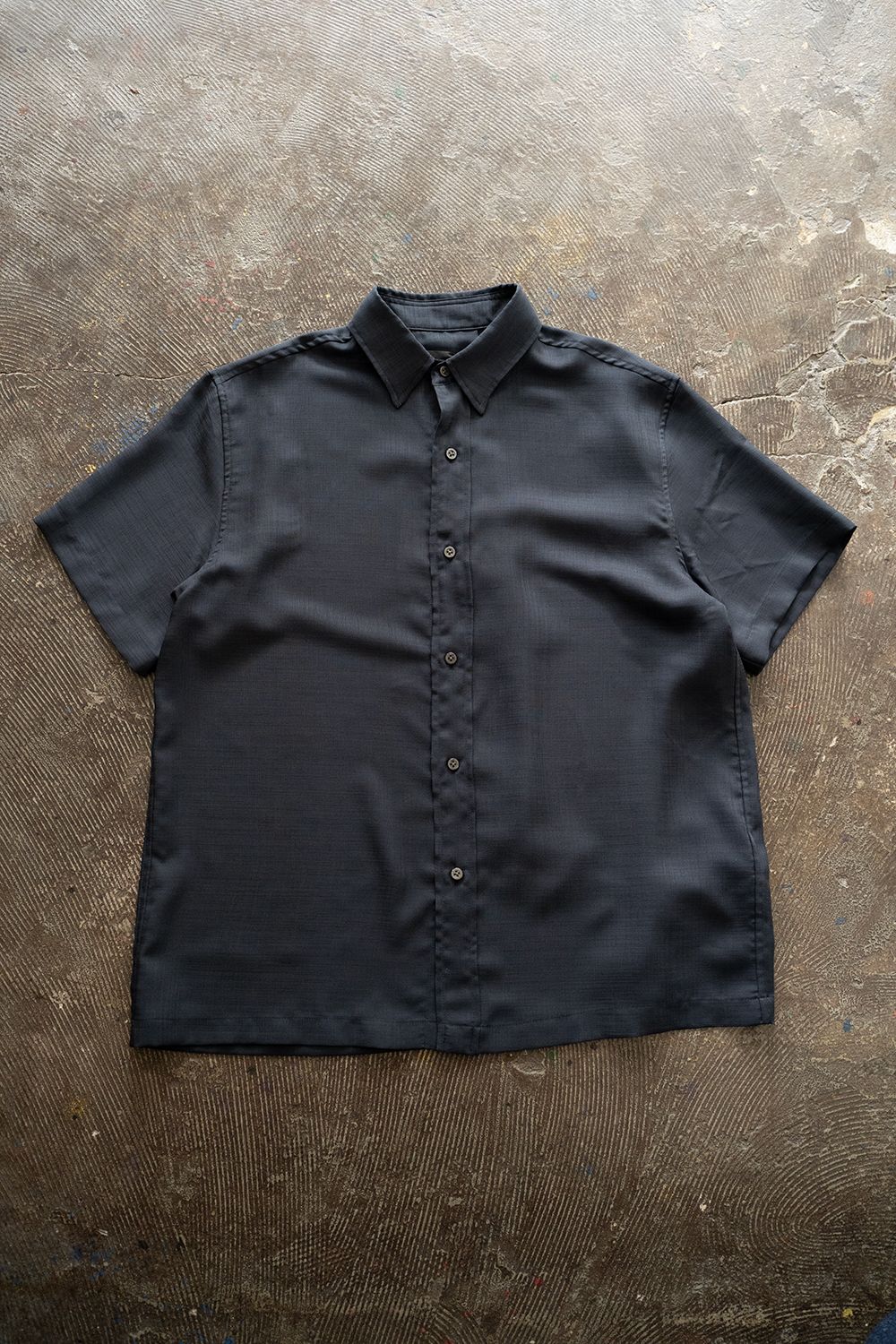 【ラスト1点】【25SS】Sheer Sharkskin SS Shirt/シアーシャークスキンシャツ(NAVY)